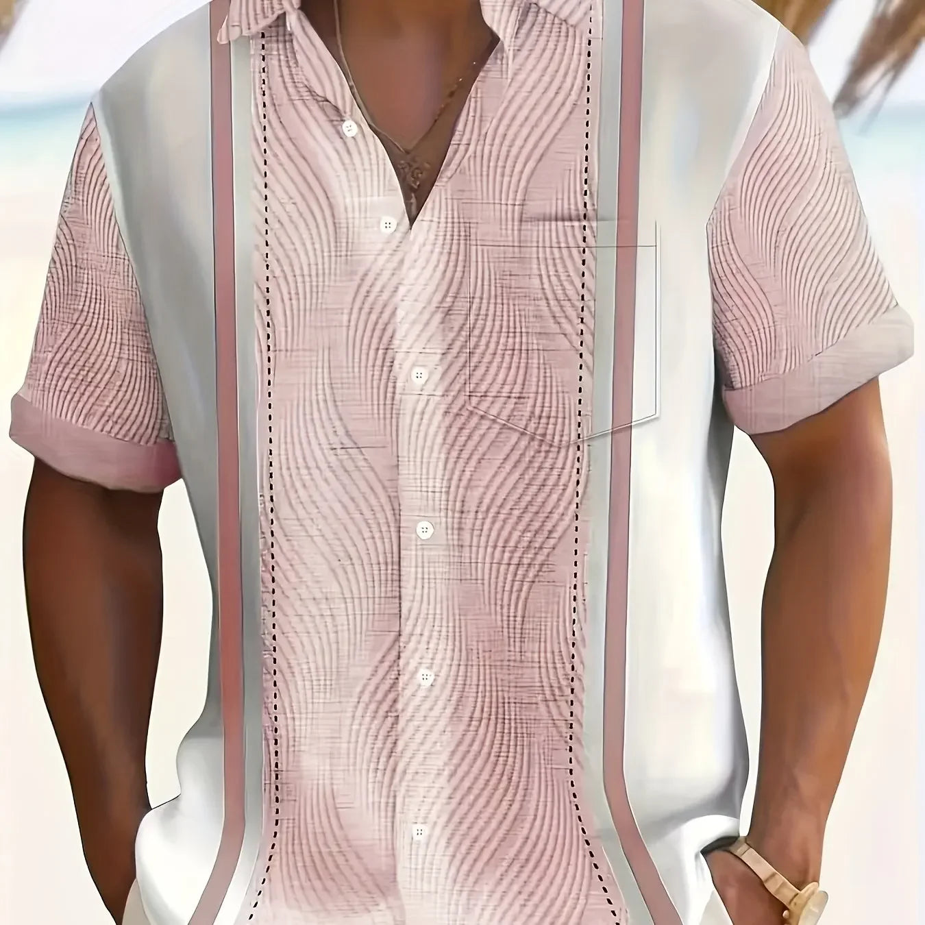 Mens 3D Printed Short Sleeve Hawaiian Shirt With Multiple Patterns