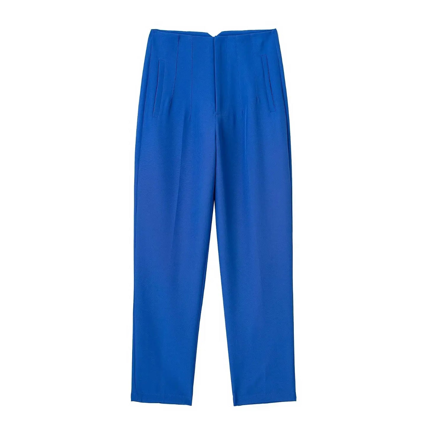 Others High Waist Casual Pants For Women Slim Fit Polyester