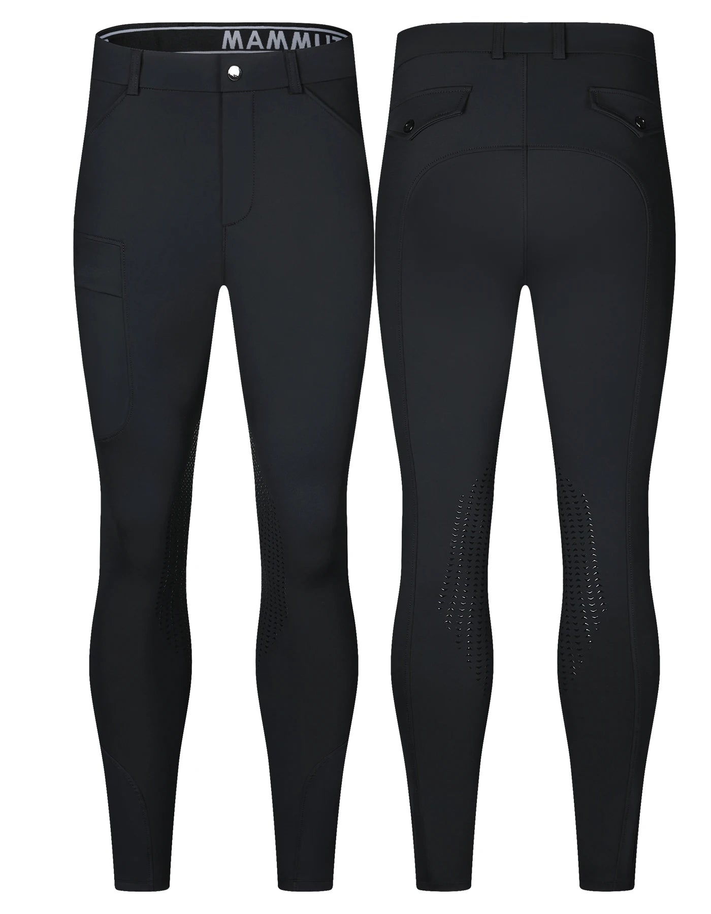 UURUU Men Equestrian Silicone Breeches Slim Fit