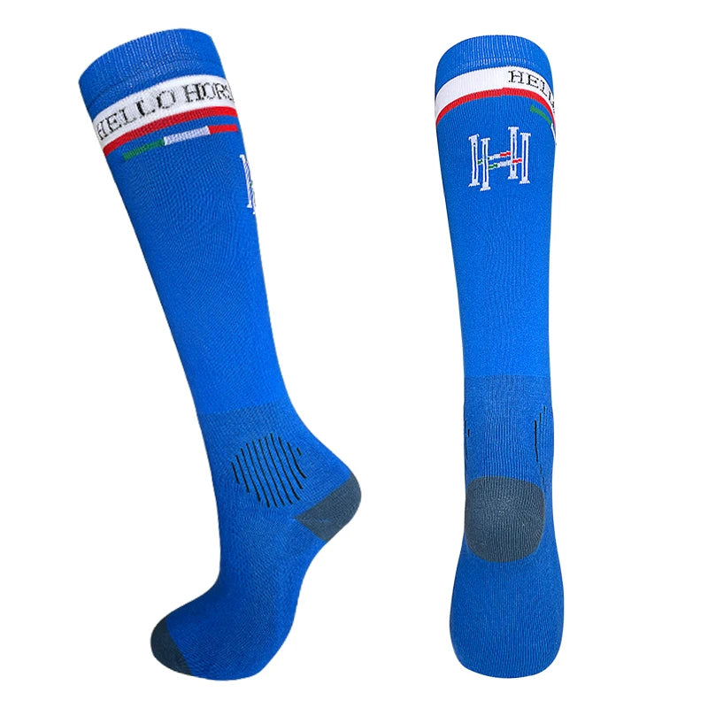Hello Horse Equestrian Sports Socks Breathable Non-Slip Wear-Resistant Antibacterial Moisture-Absorbing Horse Riding Socks Equestrian Socks Rider Equipment