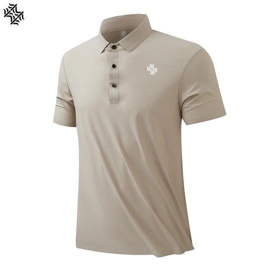 SENBWL Men's Seamless Outdoor Polo Shirt Sports Performance
