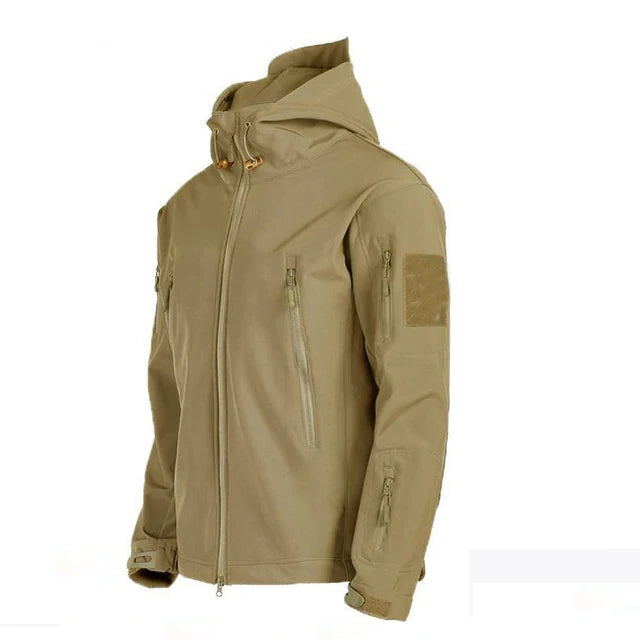 Mazerout Men Tactical Softshell Waterproof Fleece Jacket