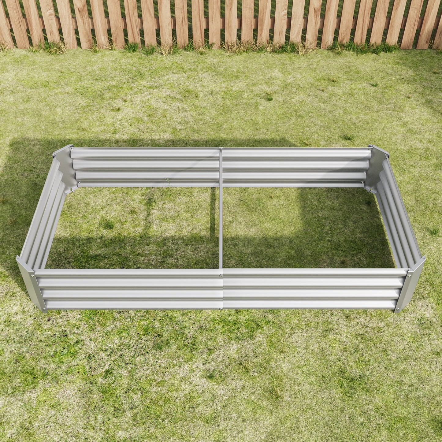 Raised Garden Bed Outdoor Metal Rectangle Planter For Plants