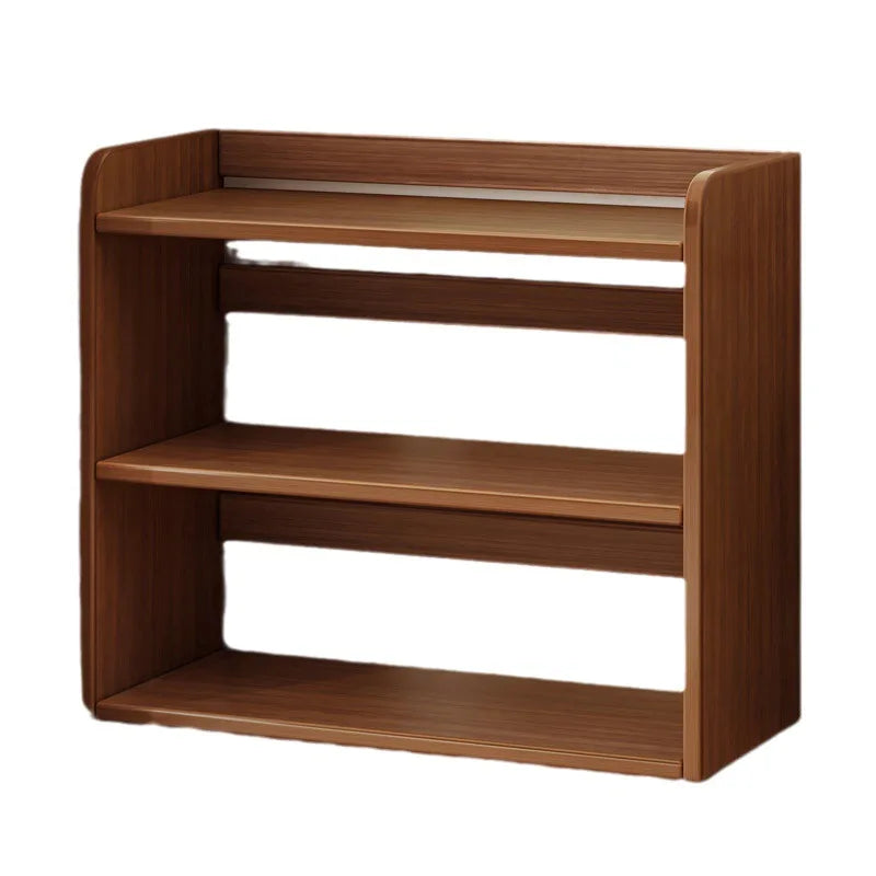 Three Tier Wood Bookcase Storage Shelf for Home Office Desk