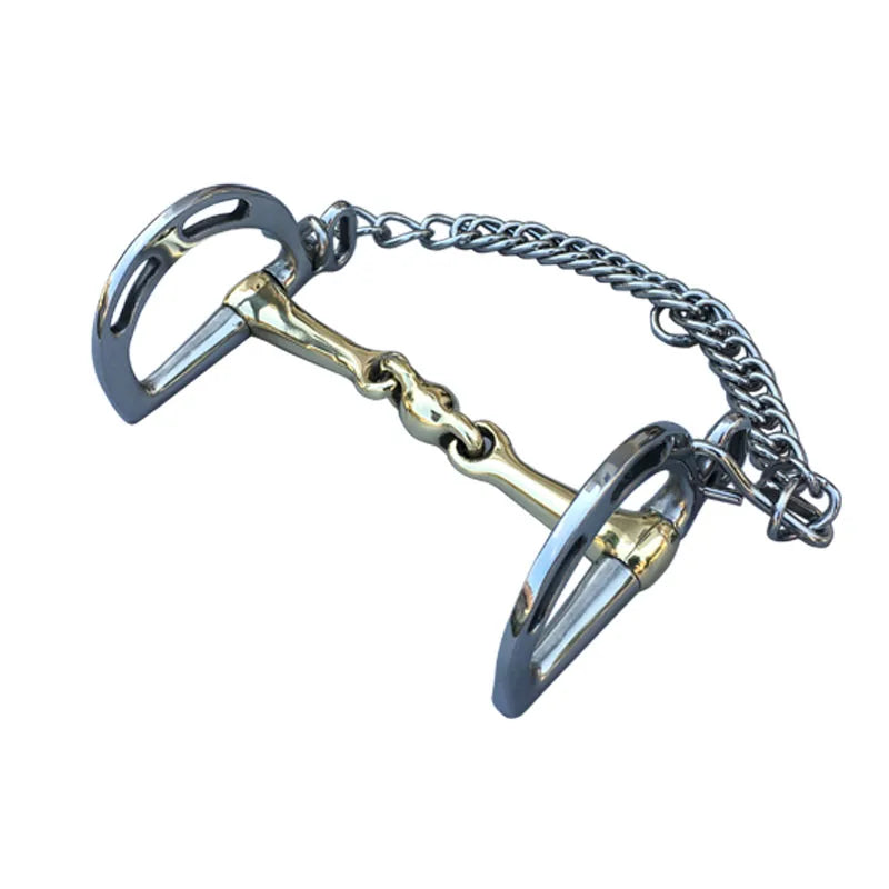 Stainless Steel Kimberwicke Bit Horse Equipment 5 Inches Brass Copper Mouth Slotted Cheeks Bits