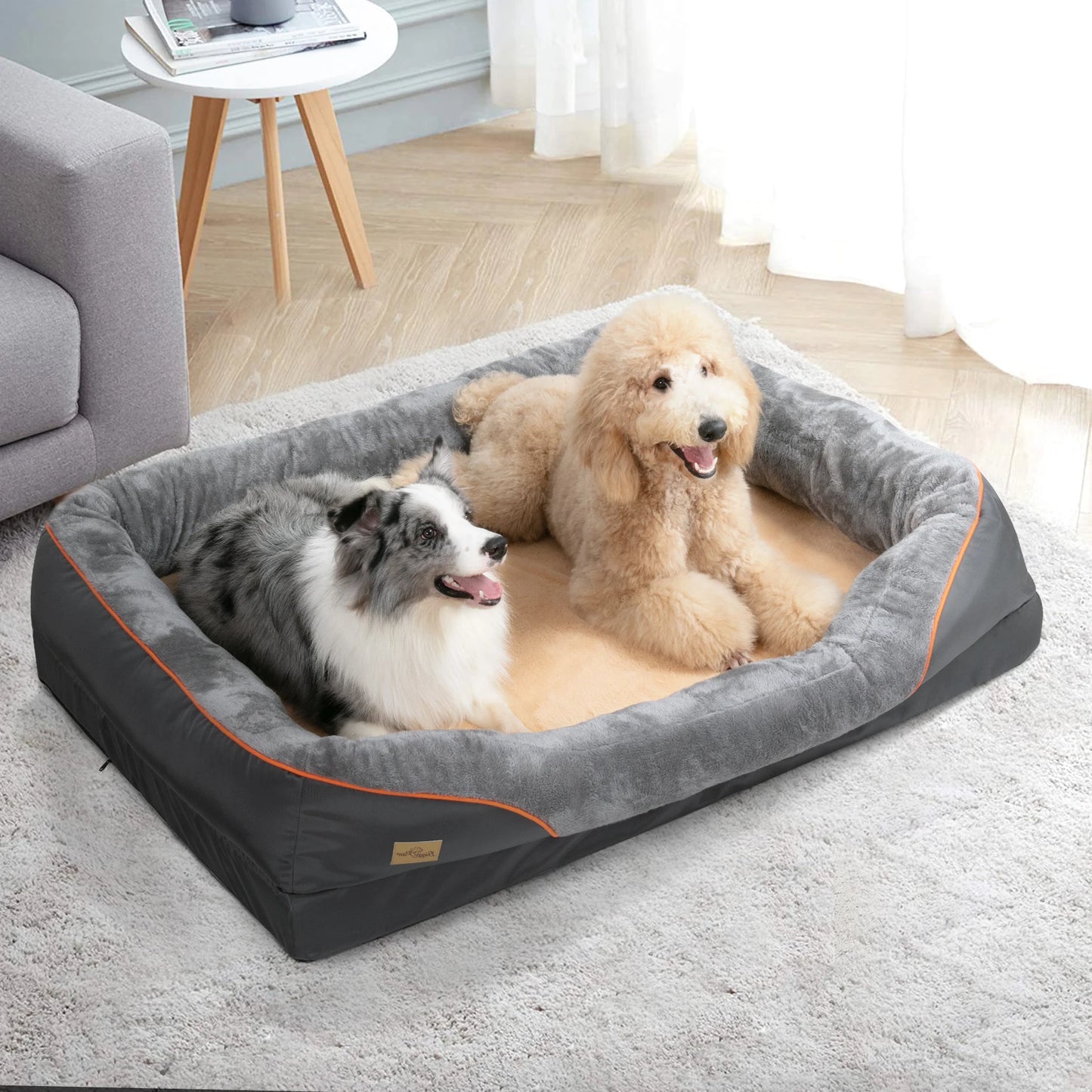 BINGOPAWCN Anti Allergy Dog Bed With Removable Waterproof Cover