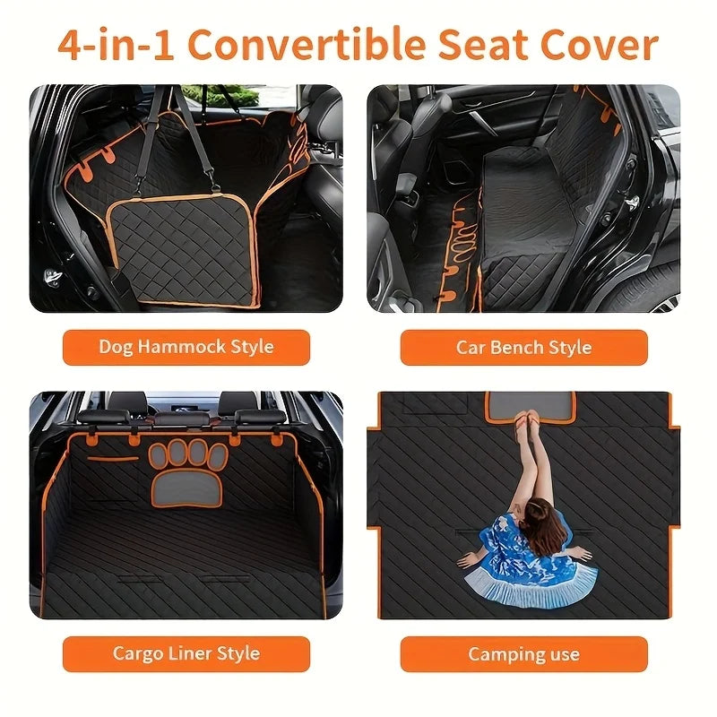 NONECN Dog Seat Cover Hammock For Cars Heavy Duty Protect