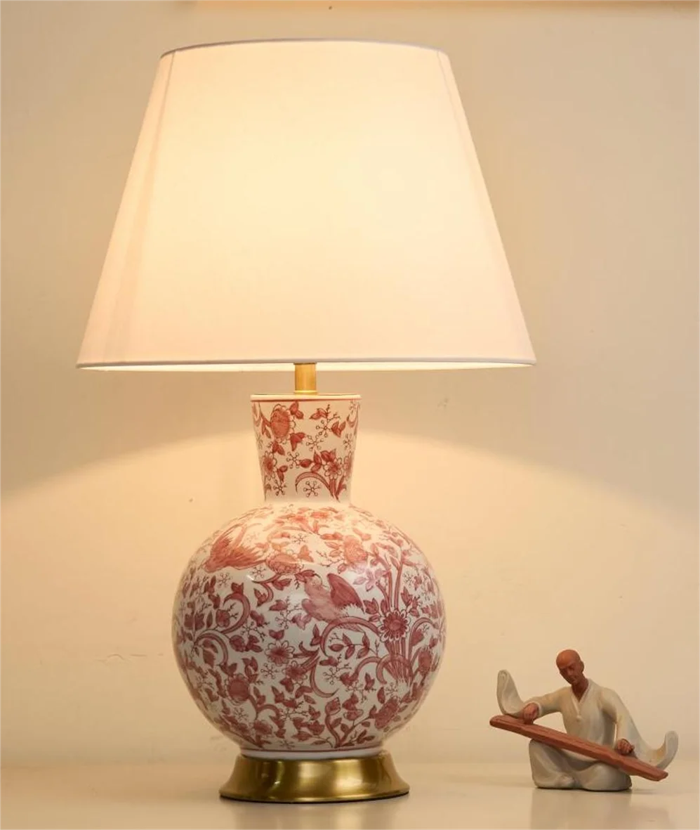 Winfordo Wabi Sabi Ceramic Table Lamp for Living Room Decor