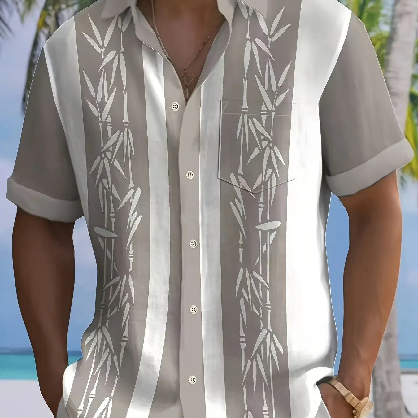Mens 3D Printed Short Sleeve Hawaiian Shirt With Multiple Patterns