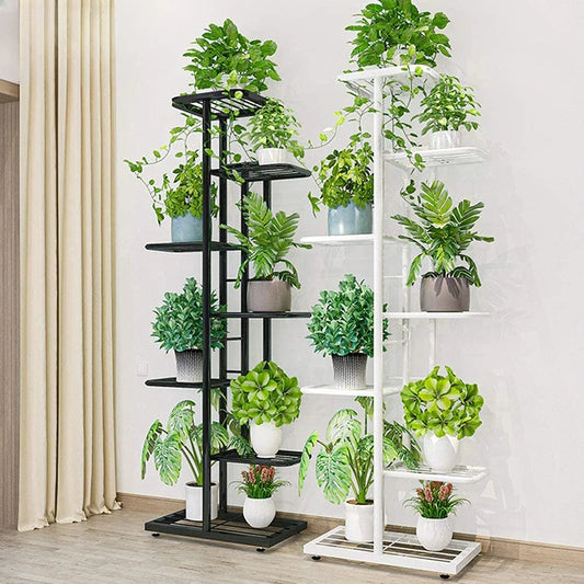 Iron Flower Stand Pot Display Shelf For Balcony Garden Decoration
