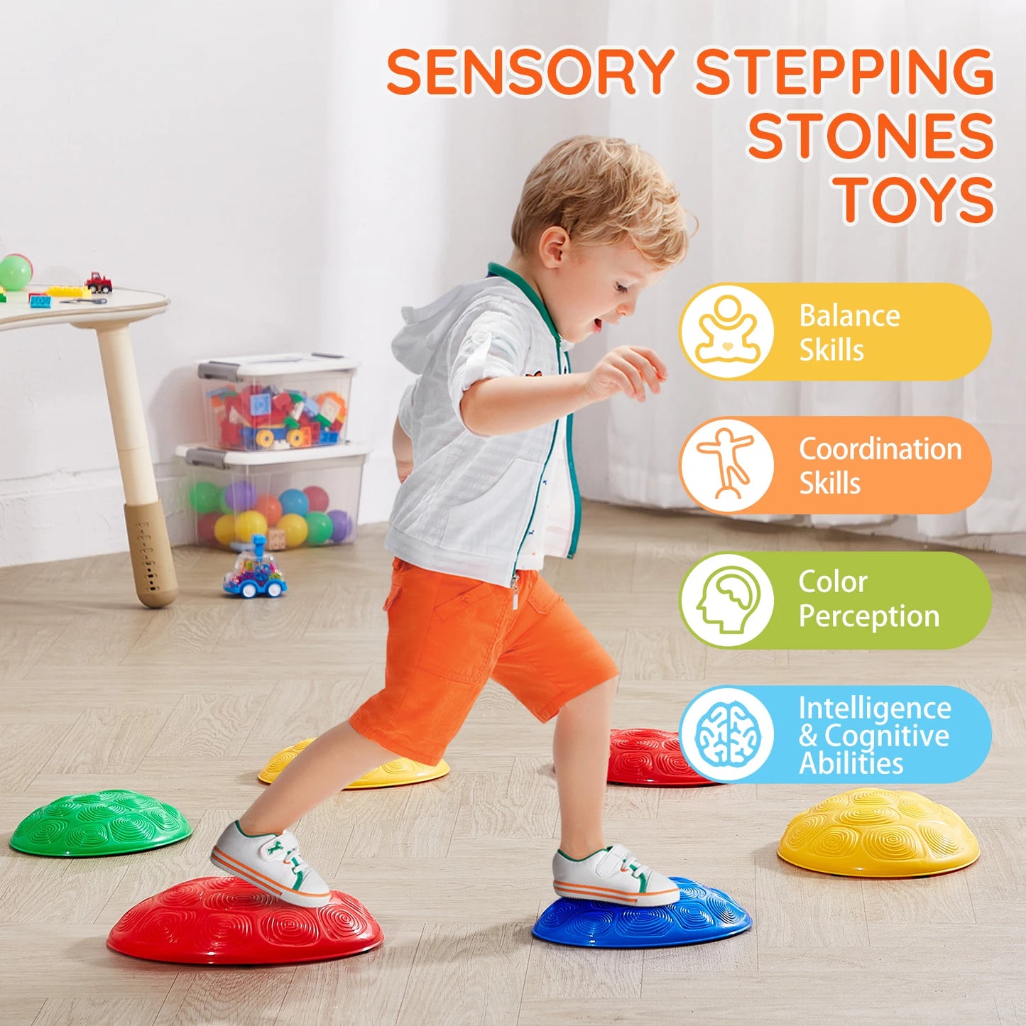 SucceBuy Turtle Balance Stepping Stones for Kids Coordination