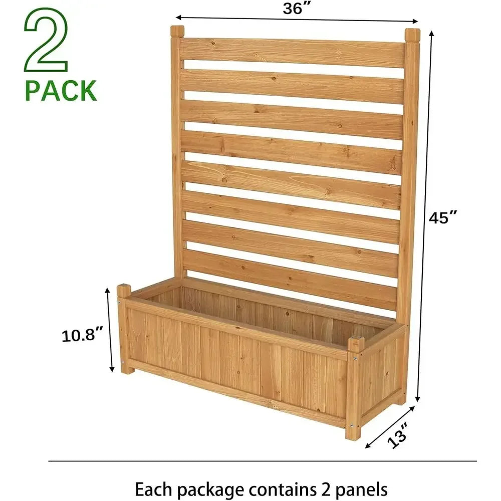 Outdoor Privacy Screen With Planter For Pool Area Easy Assembly
