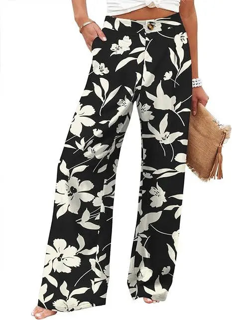Cakulo Cotton Linen Pants Women Casual Lightweight Trousers With Pockets