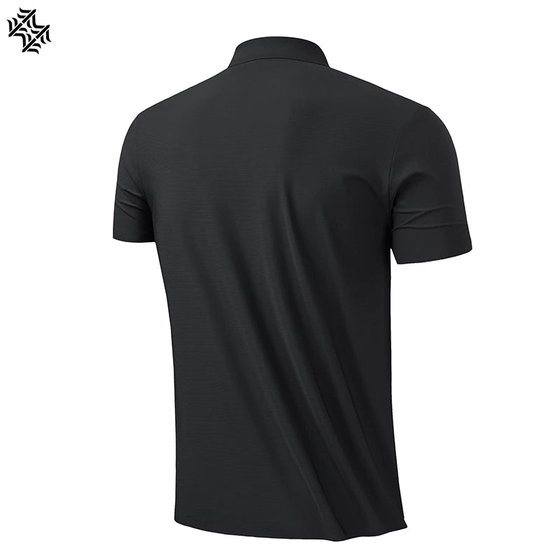 SENBWL Men's Seamless Outdoor Polo Shirt Sports Performance