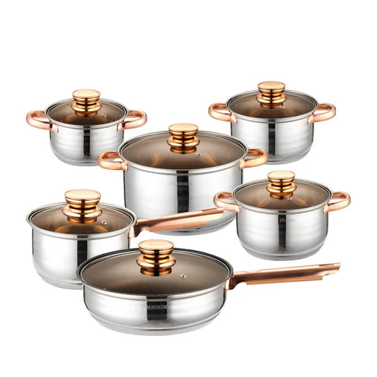 Stainless Steel Six Piece Milk Pot Set for Everyday Cooking