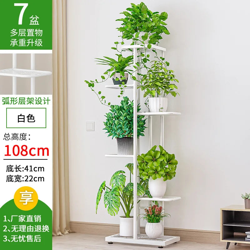 Iron Flower Stand Pot Display Shelf For Balcony Garden Decoration