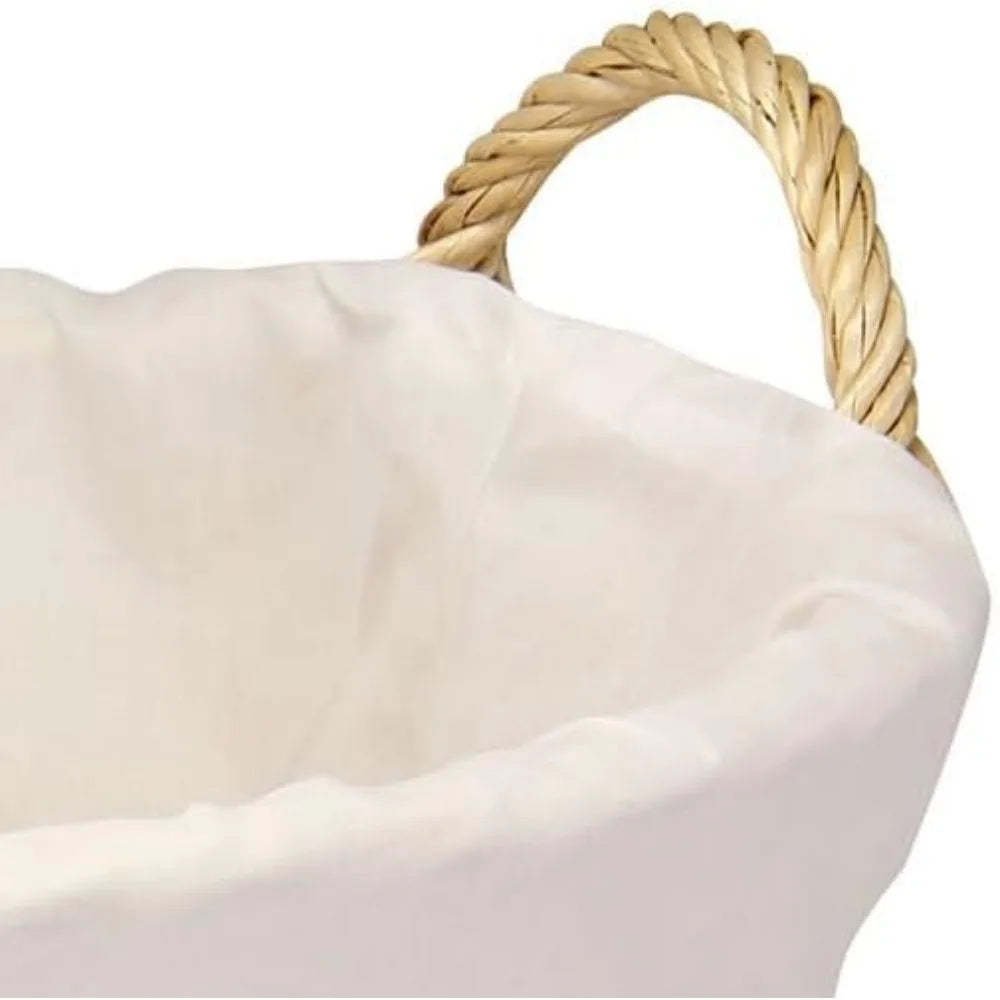 Handwoven Willow Laundry Basket With Removable Liner For Residence OrganizationPlus
