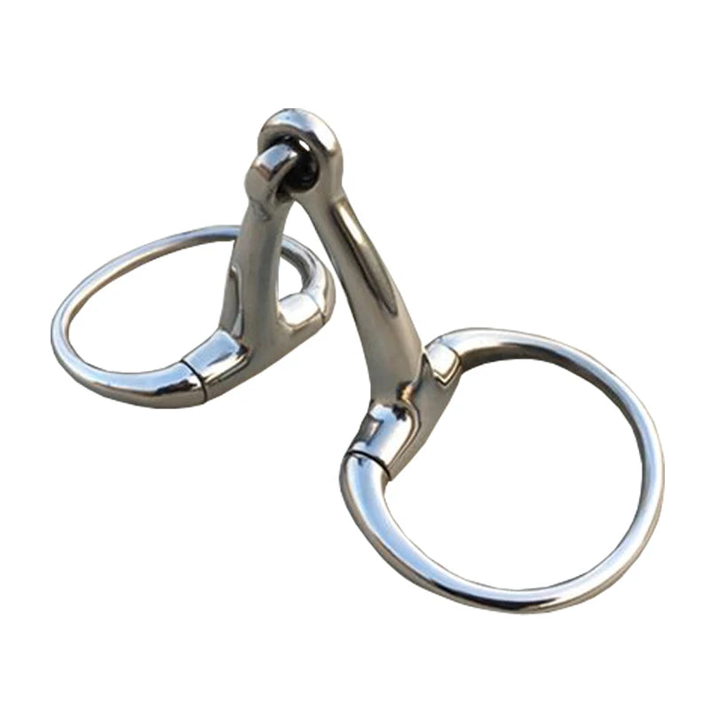 XMTOPPEN Stainless Steel Eggbutt Snaffle Twisted Jointed Bit