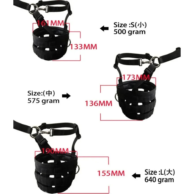 Horse Mouth Cover Horse Bridle Anti-Bite Mouth Cover Mask Thickened Nylon Ribbon Equestrian Equipment