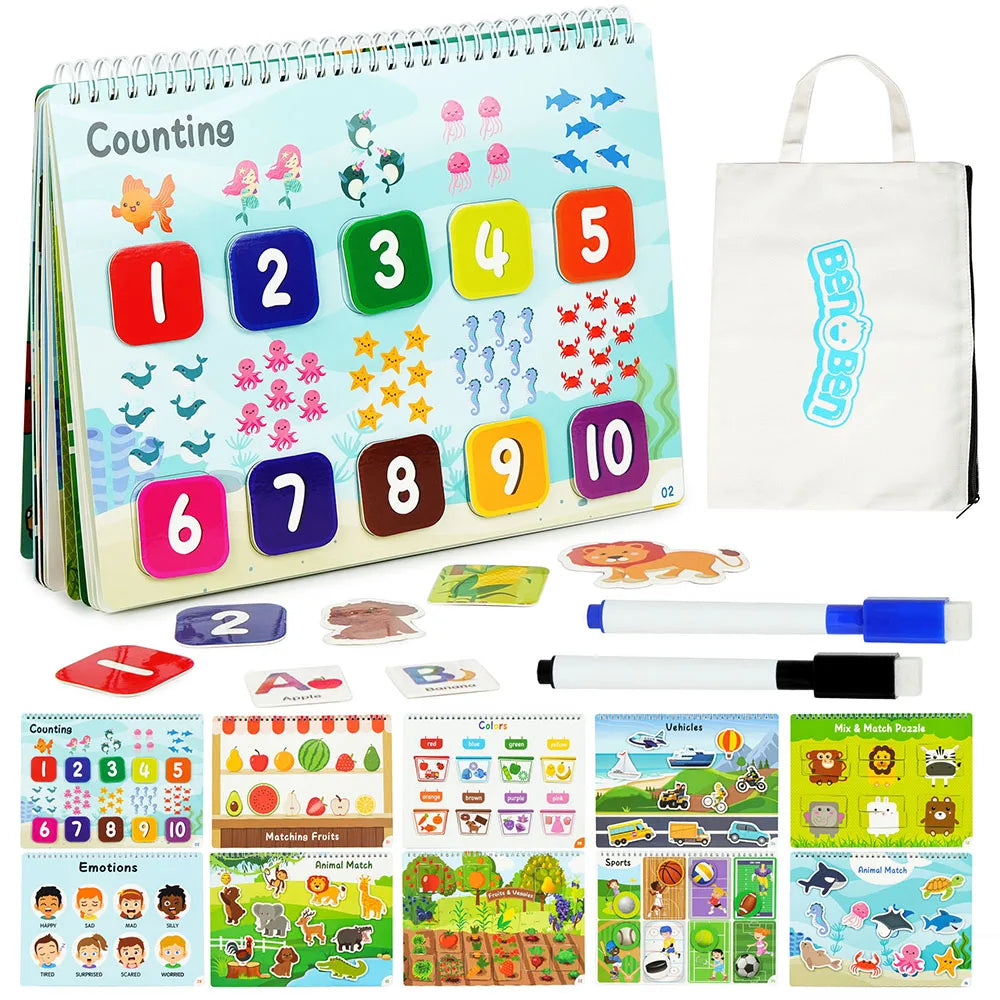 Busy Book for Toddlers and Preschool Learning Activities Autism Toys