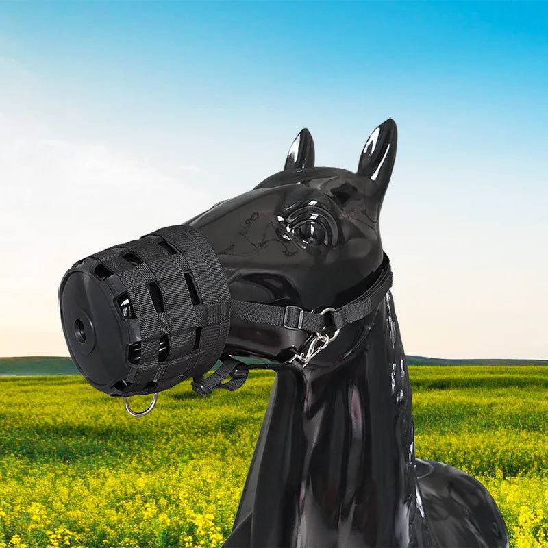 Horse Mouth Cover Horse Bridle Anti-Bite Mouth Cover Mask Thickened Nylon Ribbon Equestrian Equipment