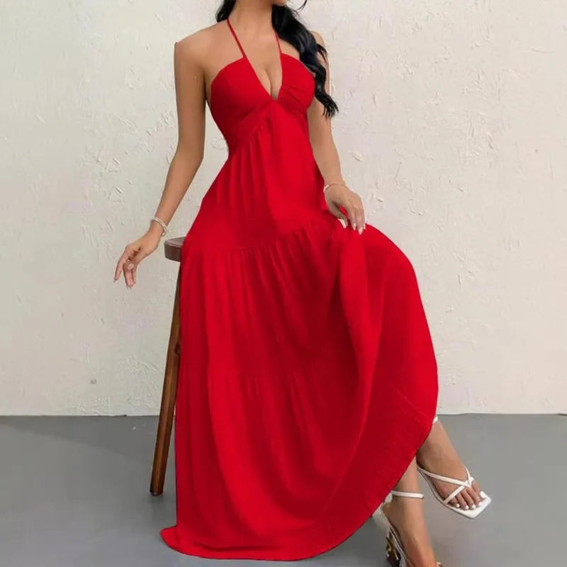 Others Women's Strapless Summer Dress Polyester Sleeveless Citywalk