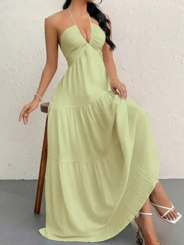 Others Women's Round Neck Strapless Dress For City Walks