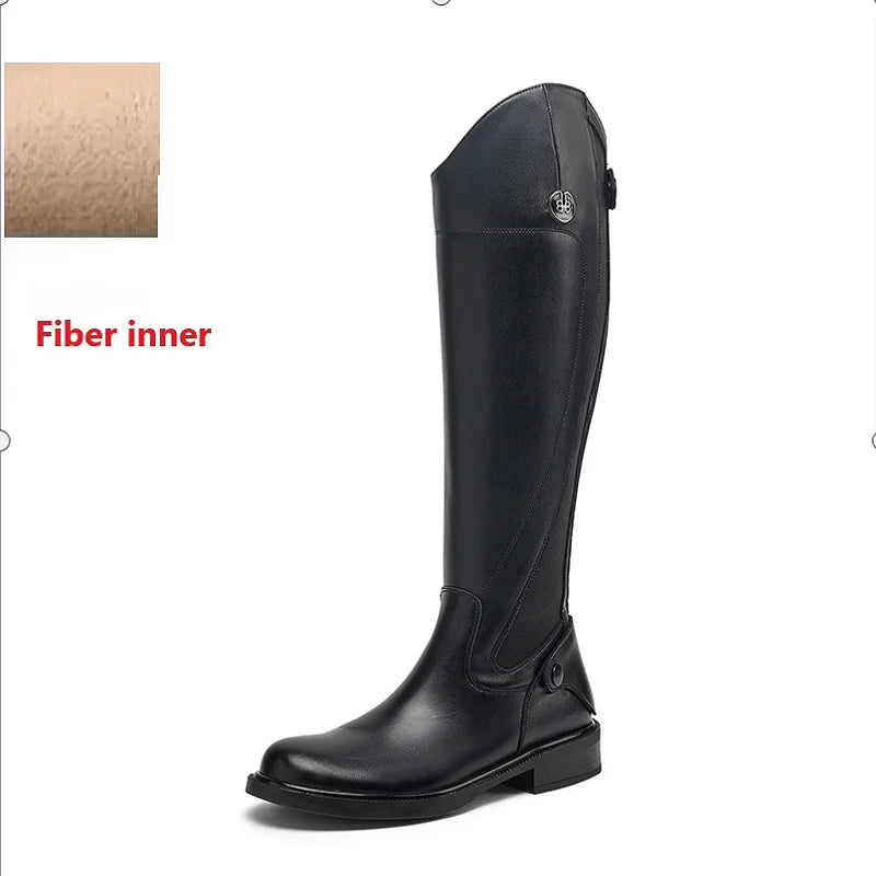 CN Sichuan Womens Equestrian Knee High Riding Boots Non Slip