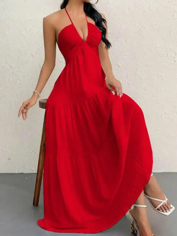 Others Women's Strapless Summer Dress Polyester Sleeveless Citywalk