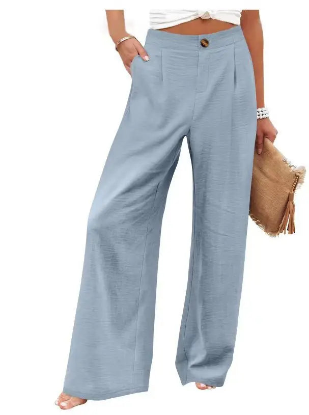 Cakulo Cotton Linen Pants Women Casual Lightweight Trousers With Pockets
