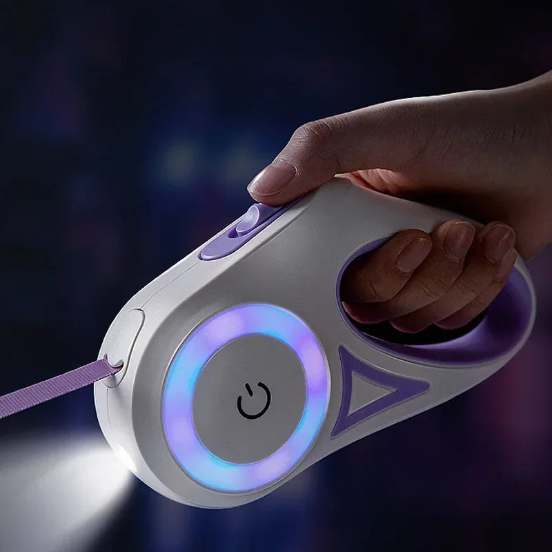 NONECN LED Luminous Retractable Dog Leash For Medium Dogs