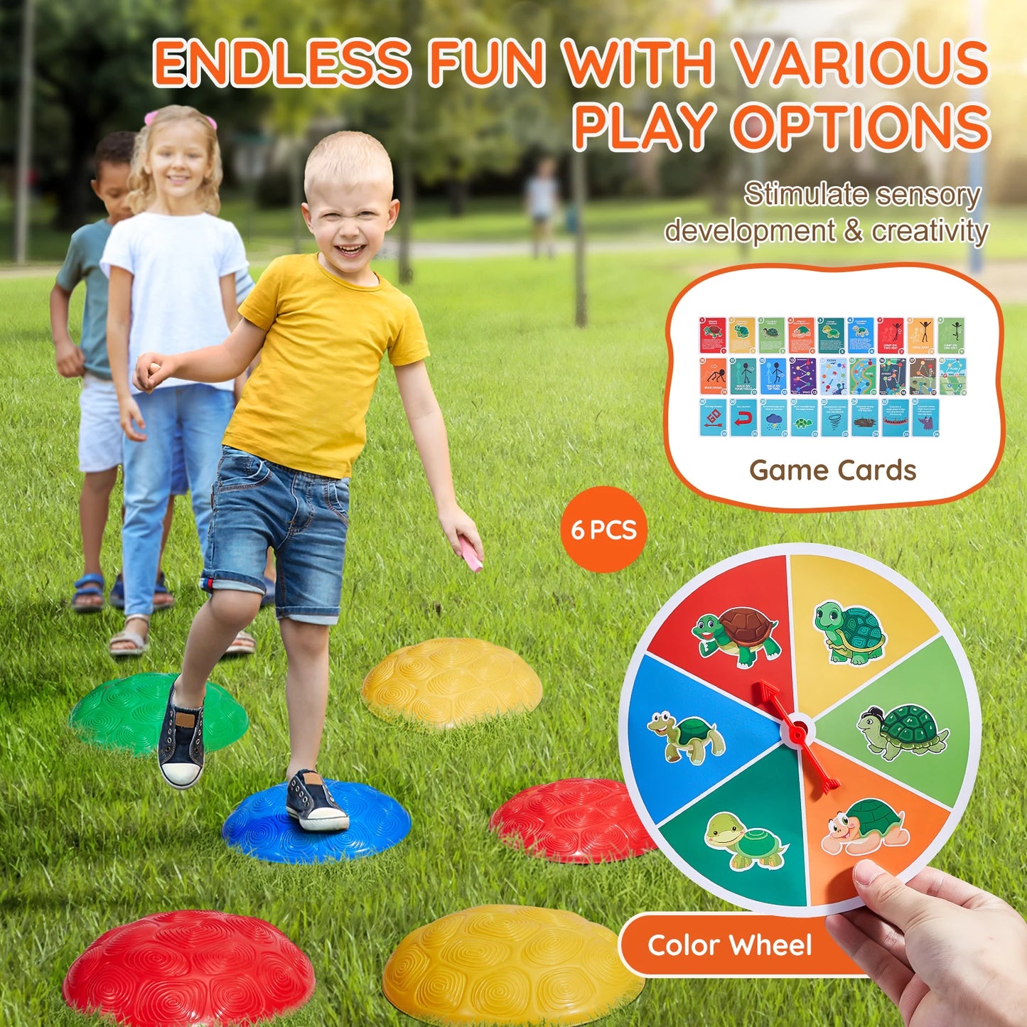 SucceBuy Turtle Balance Stepping Stones for Kids Coordination