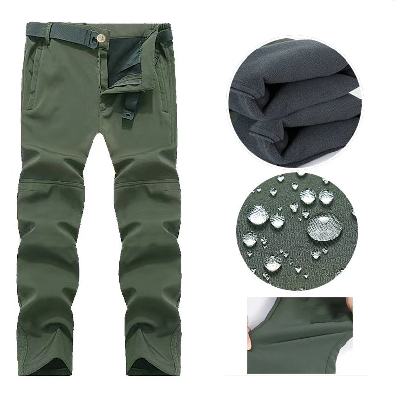 Mazerout Men Tactical Softshell Waterproof Fleece Jacket