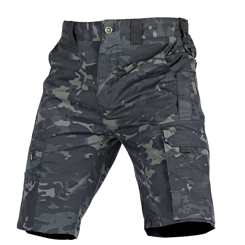 Men's Quick-Dry Tactical Cargo Shorts Multi-Pocket Waterproof