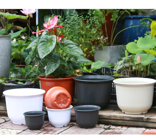 Eco-friendly Resin Nordic Style Plastic Flower Pots Large Size Succulent Plant Pots Indoor Outdoor Courtyard Simulation Ceramic