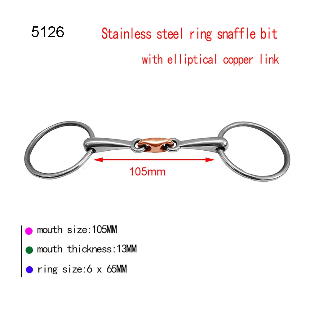 Stainless Steel Eggbutt Snaffle Bit For Horse Training