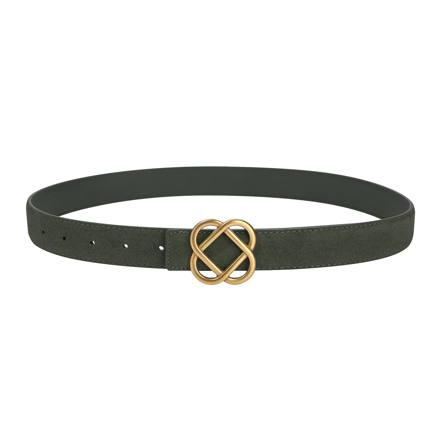 Suede Cowhide Belt For Women Vintage Style Retro Buckle