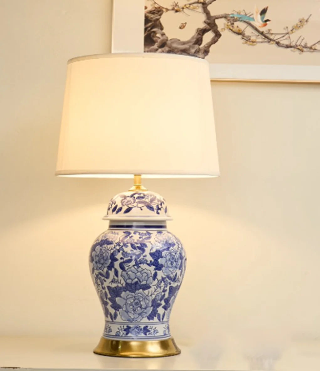 Winfordo Wabi Sabi Ceramic Table Lamp for Living Room Decor