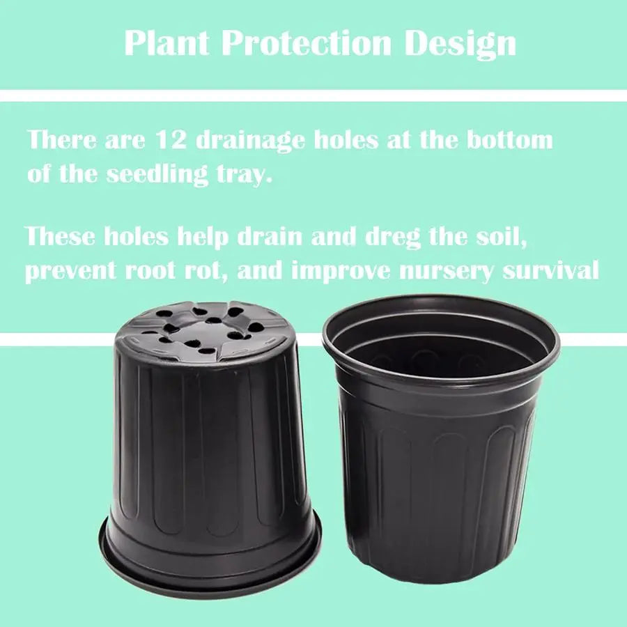XMSJ Nursery Pots Plastic Plant Pots With Drainage Holes Succulents