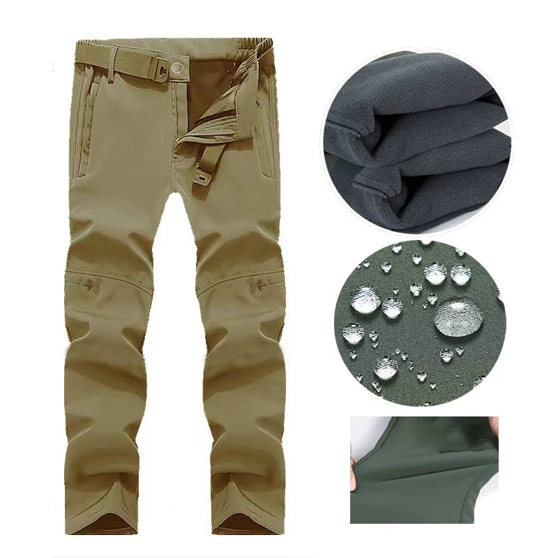 Mazerout Men Tactical Softshell Waterproof Fleece Jacket