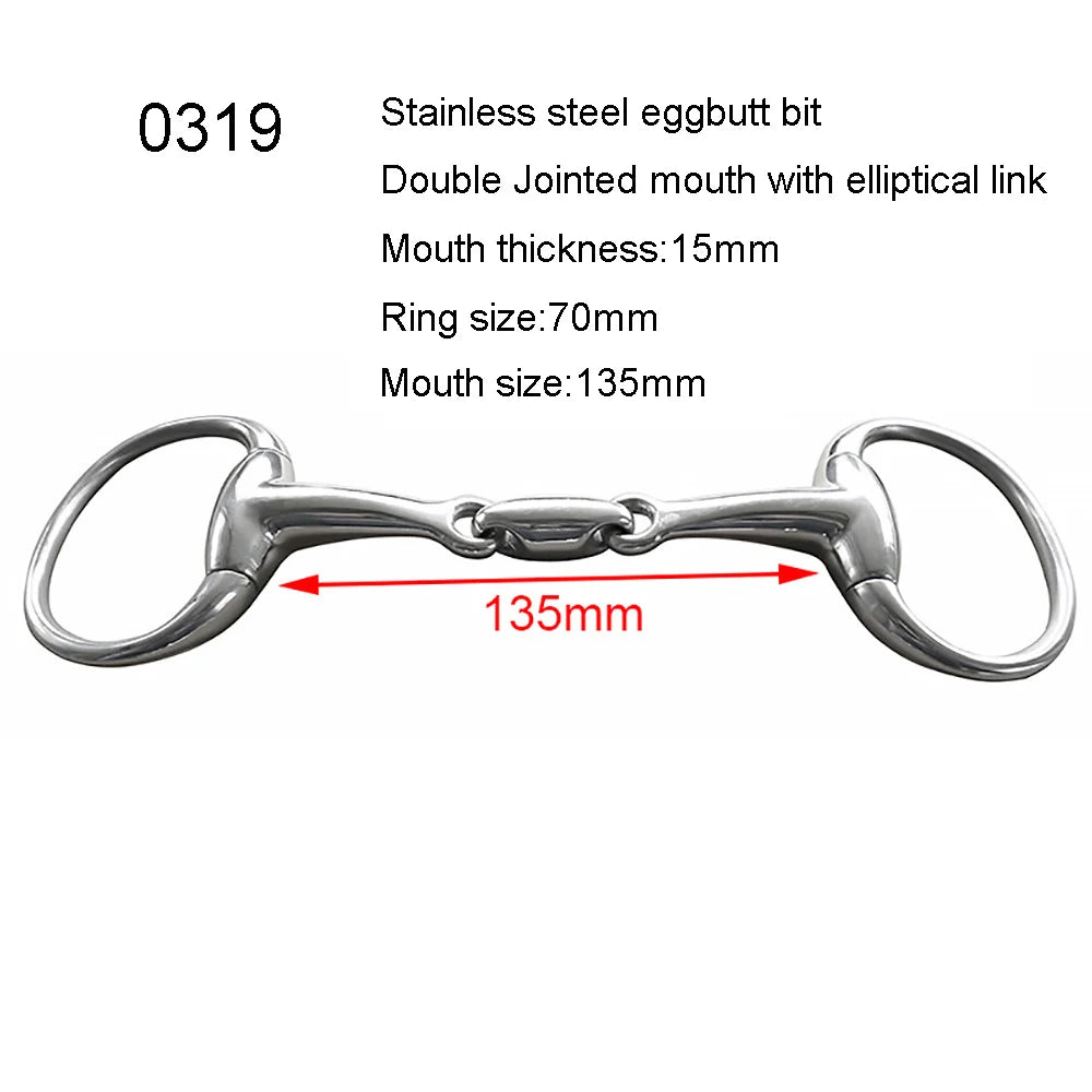 Stainless Steel Eggbutt Snaffle Bit For Horse Training