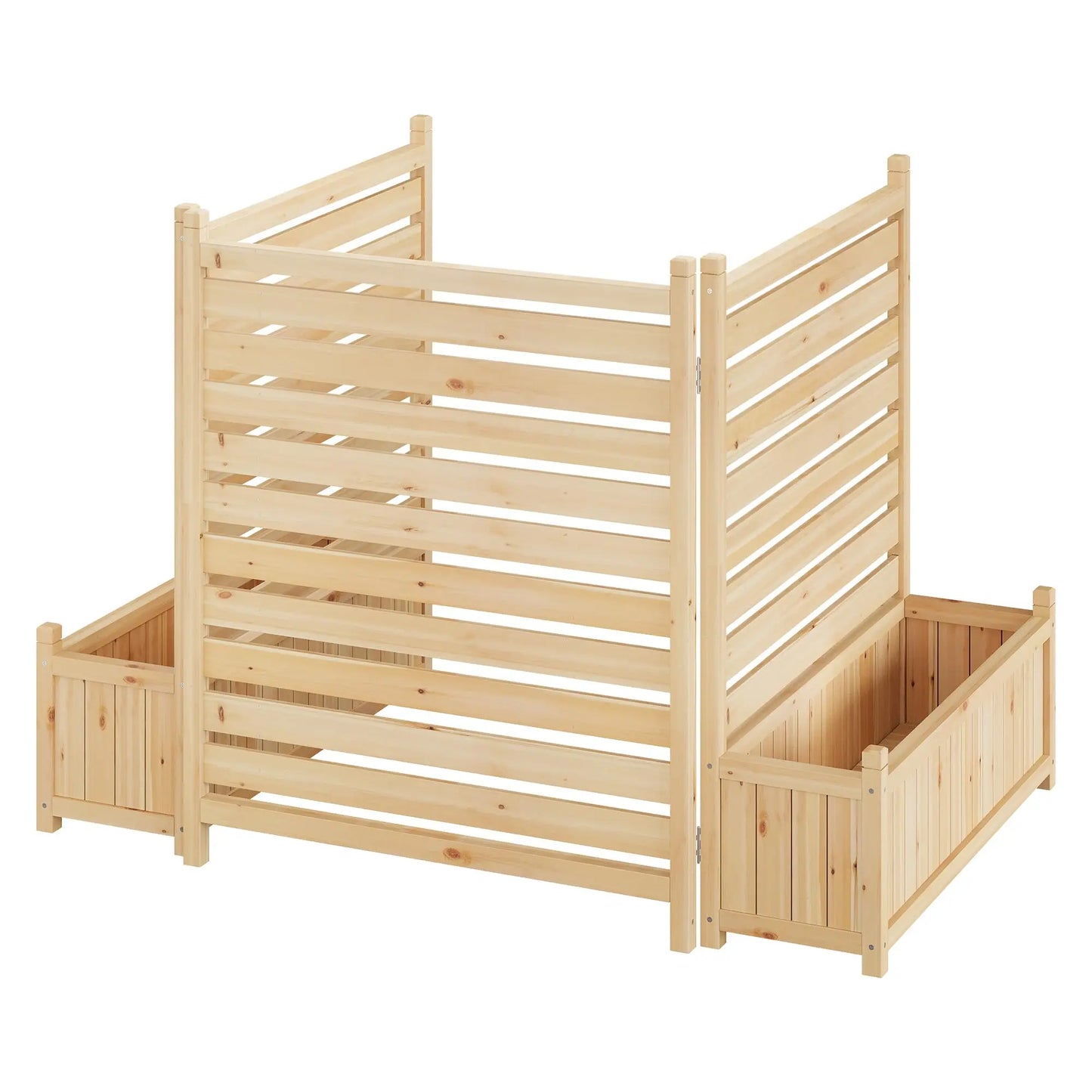 HiMISS Trellis Planter With Wooden Raised Bed For Outdoors