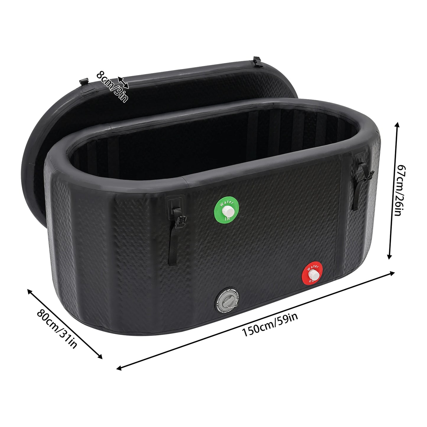 Inflatable Ice Bath Tub Portable Cold Plunge For Athletes