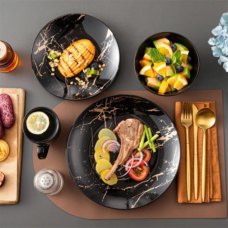 Porcelain Dinnerware Set Splash Design For Everyday Kitchen