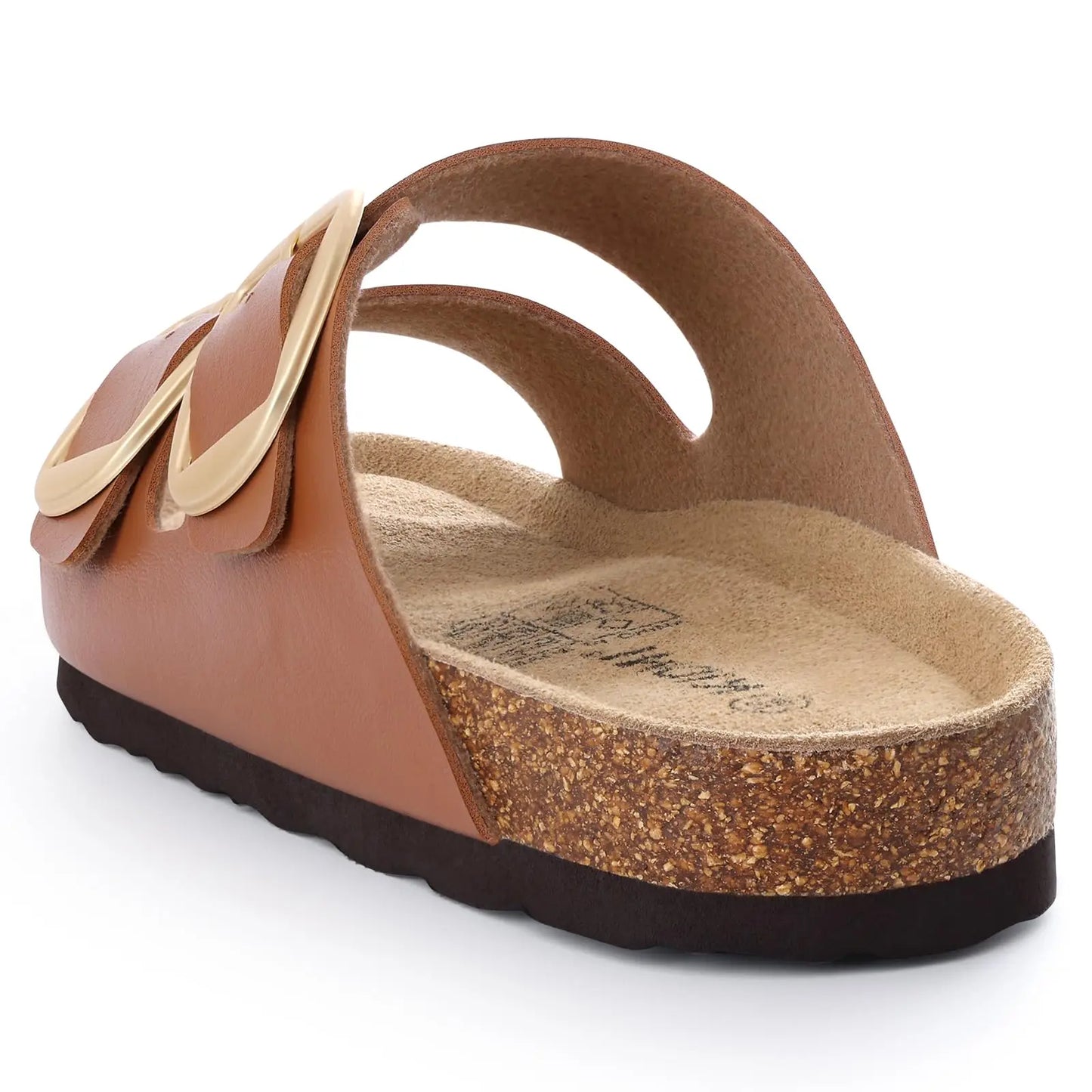 Women's Cork Sandals With Arch Support Buckle Slides For Outdoor