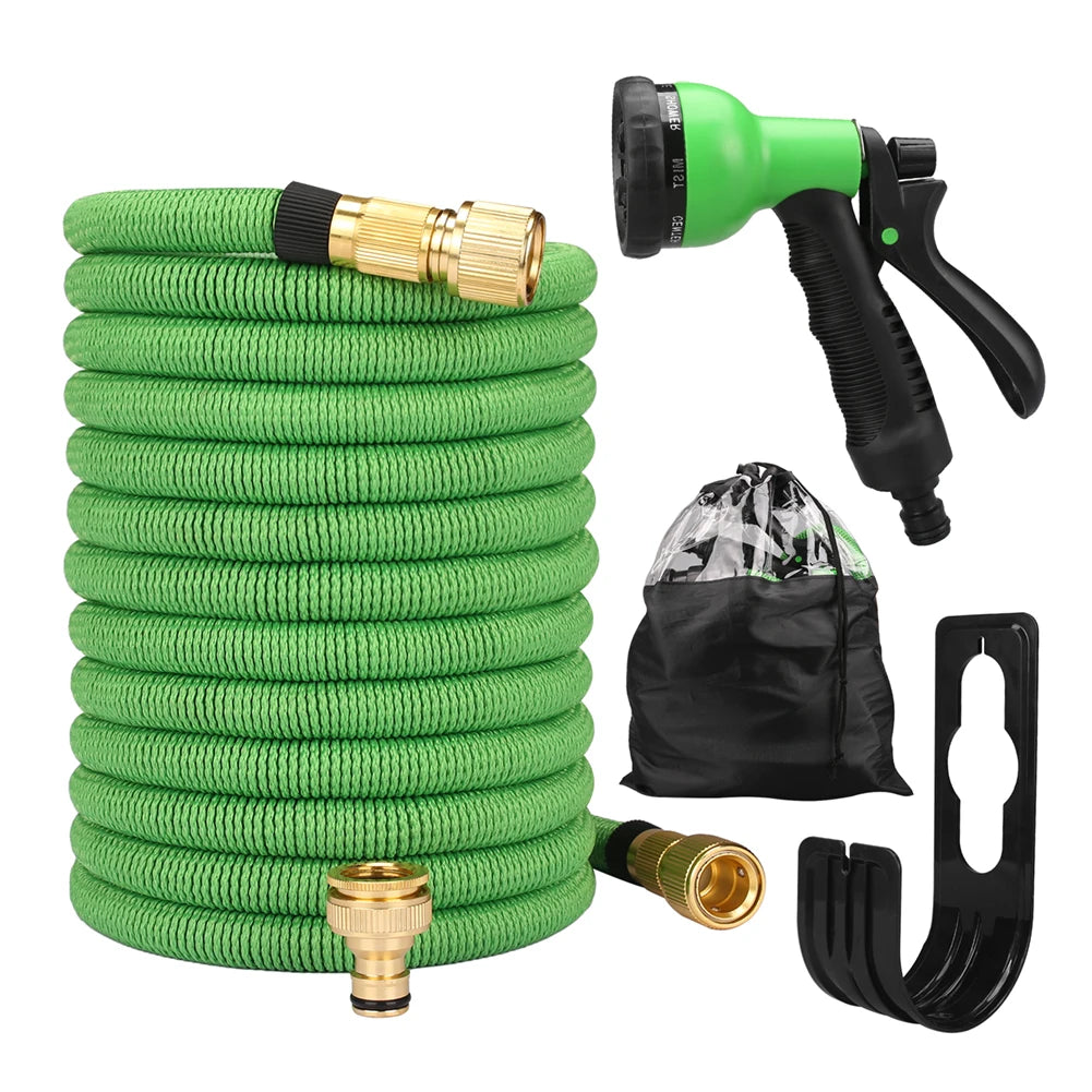 Expandable Garden Hose Reel With Aluminum Connector High Pressure