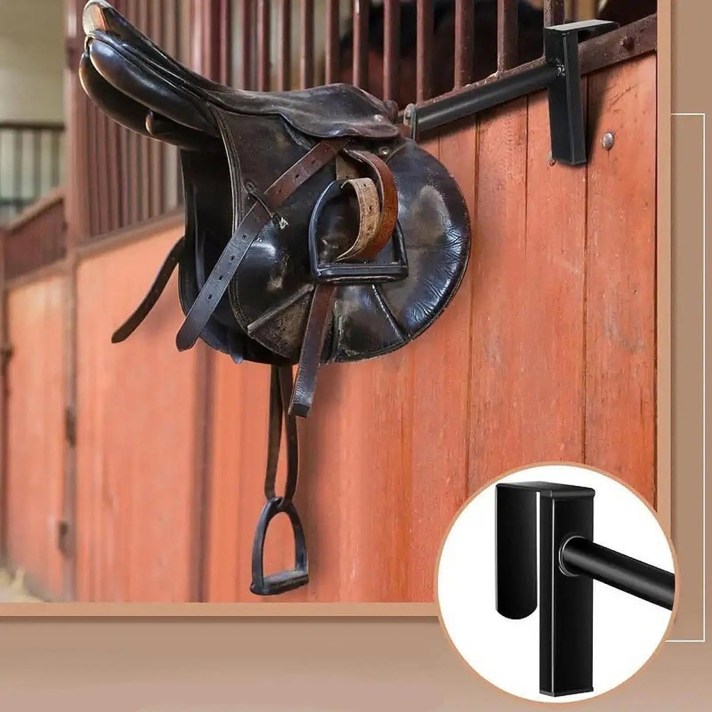 Horse Saddle Rack Stand Storage Accessory Removable Tack Room Display Horse Blanket Hanging Rack Stall Walls Doors Mount