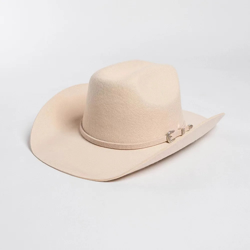 USPOP 100 Wool Felt Cowboy Hat Belt Buckle Wide Brim
