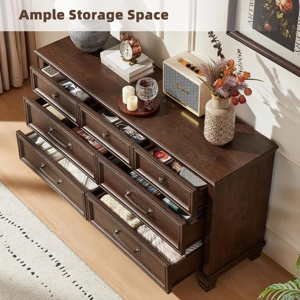 Rustic Wood Dresser Chest For Bedroom Farmhouse Style