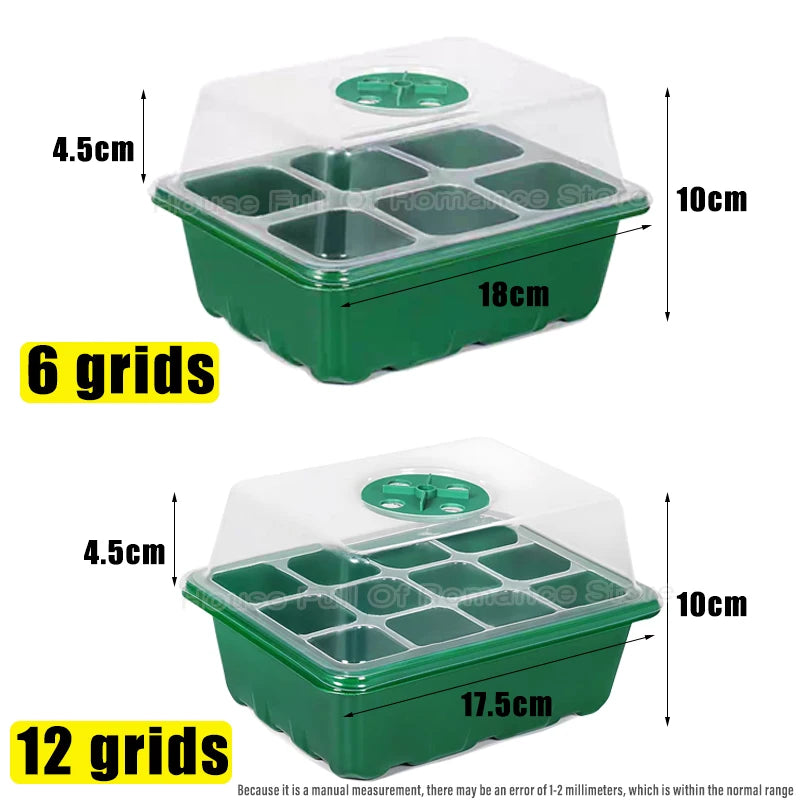 Seed Starter Kit With Adjustable Humidity DomeGuard Propagation Greenhouse Trays